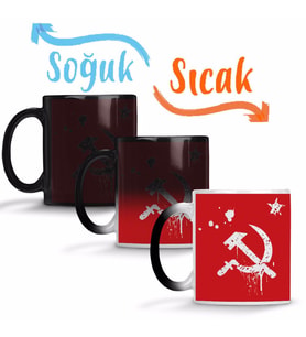 Revolution Orak Çekiç Sihirli Kupa Bardak Porselen