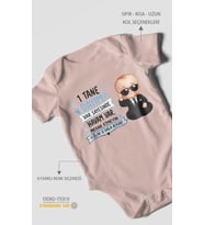 Dayıya ve Halaya Özel Kısa Kollu Bebek Body %100 Pamuk