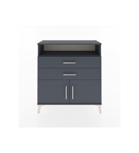 Arges Şifonyer 2 Raflı 2 Çekmeceli 2 Kapaklı 88x30x96 Antrasit-Antrasit