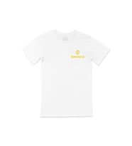 Binance Cep Logo Tasarımlı Beyaz Tişört