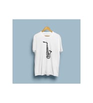 Oversize Saksafon Enstrüman Tasarım Unisex T-shirt
