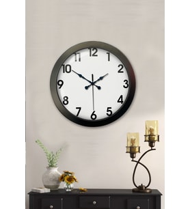 36 Cm Siyah Metal Standart Duvar Saati