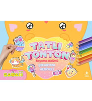 Kawaii Tatlı Tonton Çıkartma Hediyeli Boyama Albümü