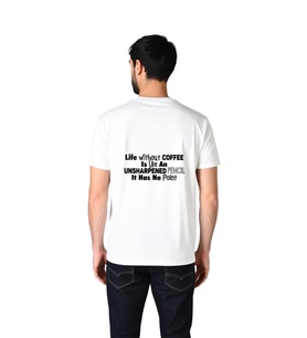 Kahvesiz Hayat Gibi Tasarım Baskılı Erkek Tişört