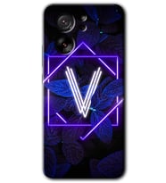 Xiaomi Mi 13T Pro Kılıf HD Desen Baskılı Arka Kapak - Dark Neon Yaprak V Harfi