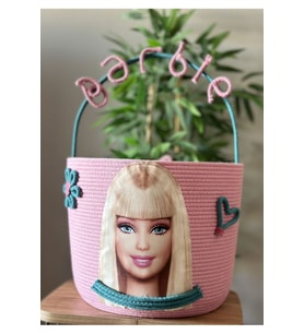 35x30 El Yapımı Tasarım Barbie Oyuncak Sepeti, Kirli Sepeti, Çok Amaçlı Sepet, Düzenleyici