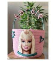 35x30 El Yapımı Tasarım Barbie Oyuncak Sepeti, Kirli Sepeti, Çok Amaçlı Sepet, Düzenleyici