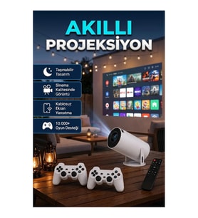 4K Akıllı Projeksiyon – Wi-Fi 6, Bluetooth 5.0 ve 10.000+ Oyun Desteği