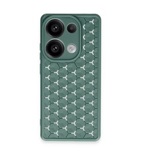 Xiaomi Redmi Note 13 Pro 4g Kılıf Petek Silikon Kapak - Koyu Yeşil