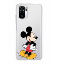 Xiaomi Redmi Note 10s Uyumlu Kapak Mickey Mouse Tasarımlı Şeffaf Silikon Kılıf
