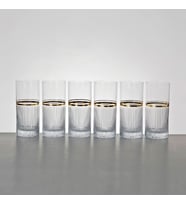GÜRAL PORSELEN Elite 6 Parça Limonata Bardağı Platin