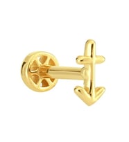 Tragus Altın Piercing – Yay Burcu