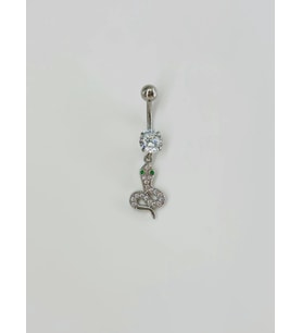 Yılan Detaylı Göbek Piercing - Pg0078