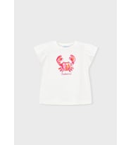 Mayoral Kız Çocuk Baskılı Tshirt Beyaz