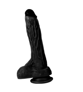 OdinsShop 20,5 cm Gerçekçi Silikon Vantuzlu Siyahi Penis