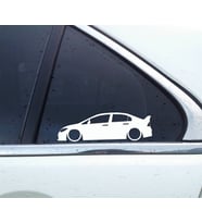 civic fd2 gen 8 sedan spoilerli basık kelebek cam stickeri 2 adet