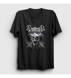 Presmono Unisex Siyah Skull Ensiferum T-Shirt 145583tt