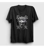 Presmono Unisex Siyah Skull Ensiferum T-Shirt 145583tt