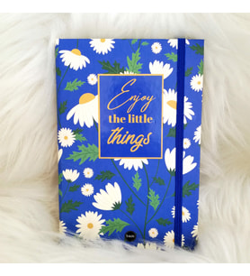 Lacivert Papatya Enjoy The Little Things Lastikli Defter