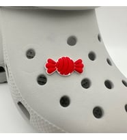 Terlik Süsü ve Aksesuarı , Çanta Süsü – Jibbitz 3D Kabartma Şeker Görsel Figür Aksesuar (Kırmızı)