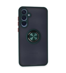 Samsung Galaxy A25 5g Kılıf Montreal Yüzüklü Silikon Kapak - Yeşil