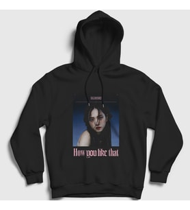 Presmono Unisex Siyah Poster Jisoo Blackpink Kapüşonlu Sweatshirt 271987tt