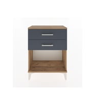 Arges Komodin 2 Çekmeceli 60x30x80 Çam-Antrasit