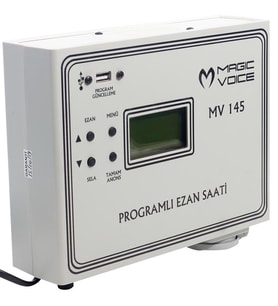 Ayt Magicvoice MV-145 3 Hocalı Programlı Duvar Tipi Ezan Saati Cami İçin Otomatik Ezan Sela Okuma Cihazı
