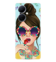 Vivo V29 Lite Kılıf Resimli Desenli Baskılı Silikon Sugar and Woman 1418