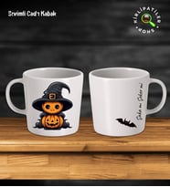 KirliPatiler Taş Kupa Fincan Üzeri Cadılar Bayramı Baskılı (Model 5)
