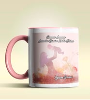 Kişiye Özel Anneler Günü Kutlu Olsun 4 Temalı Pembe Kupa Bardak (Pembe)