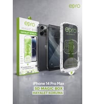 epro iPhone 14 Pro Max 5D Magic Box Hayalet Koruma Ekran Koruyucu ve Kılıf Seti