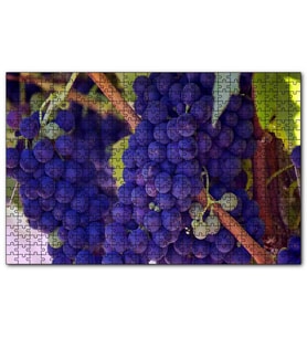 Cakapuzzle  Dalında Şaraplık Kara Üzümler  Puzzle Yapboz MDF (Ahşap) (120 Parça)