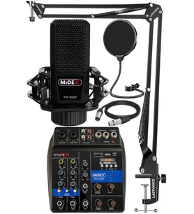 Midex MX-2020 Solo Mix Condenser Mikrofon ve Kayıt Mixer Seti