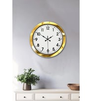 36 cm Gold Metal Standart Duvar Saati