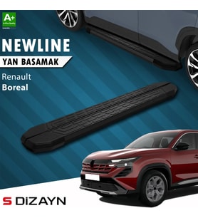 S-Dizayn Renault Boreal NewLine Siyah Yan Basamak 183 Cm 2025 Üzeri A+ Kalite