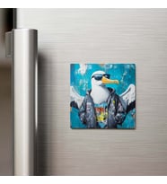 Albatross - Albatros - Güneş Gözlüklü Style - Buzdolap Magneti - 9x9 Cm