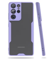 Newface Samsung Galaxy S21 Ultra Kılıf Platin Silikon - Lila