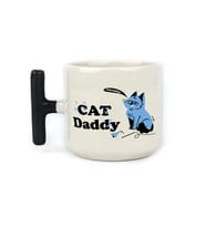 Cat Daddy Baskılı Siyah Kulplu T Kupa