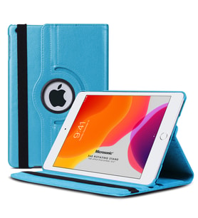 Microsonic Apple iPad 10.2'' 9. Nesil (A2602-A2604-A2603-A2605) Kılıf 360 Rotating Stand Deri Mavi