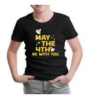 May the Fourth with Ships and Stars Siyah Çocuk Tshirt
