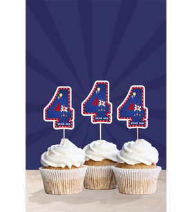 Lunapark Temalı * 4 (dört) Yaşında Cupcake Süsü '10lu