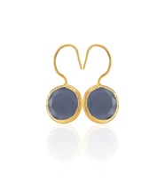 Kadir Jewellery 22 Ayar Altın Kaplama Kadın Taşlı Küpe -El İşçiliği Ve Hipoalerjenik Küpe -E01