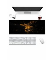 SonicTouch Klavye Mousepad 32x70cm Pürüzsüz Sıvı Geçirmez Kaymaz Taban Antalya Gece Haritası