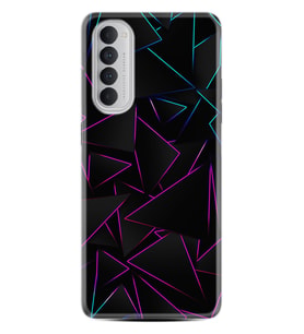 Oppo Reno 4 Pro Kılıf Resimli Desenli Silikon Platinium Series Üçgenler 1852