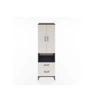 Hyperion Dolap 4 Raflı 2 Çekmeceli 2 Kapaklı 60x44x195 Antrasit-Aytaşı