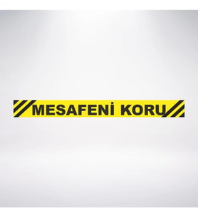 Mesafeni koru 100x10 21x28 Arkası Sticker