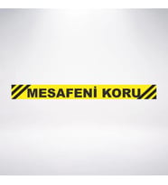 Mesafeni koru 100x10 21x28 Arkası Sticker
