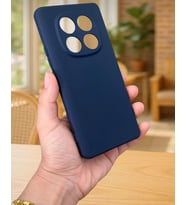 Xiaomi Redmi Note 14 Pro Plus Kılıf Lansman Kamera Korumalı içi Kadife Yumuşak Renkli Süet Silikon (Lacivert)