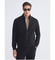 LCWAIKIKI Classic Siyah Dik Yaka Erkek Fermuarlı Sweatshirt